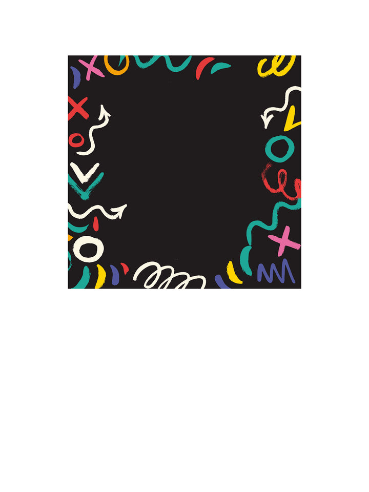 Custom Peel and Stick Wall Decal with doodle markers design