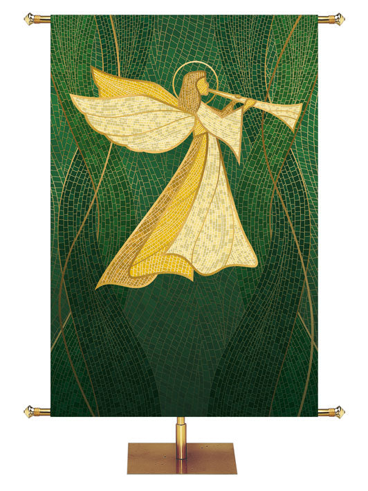 Custom Banner O Come Let Us Adore Him Christmas Mosaic