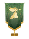 Custom Embellished Banner Christmas Mosaic Angel Right, Green