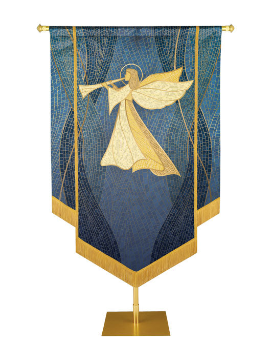 Custom Embellished Banner Christmas Mosaic Angel Left