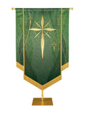 Custom Embellished Banner Christmas Mosaic Star Right, Green