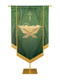 Custom Embellished Banner Christmas Mosaic Manger Right, Green