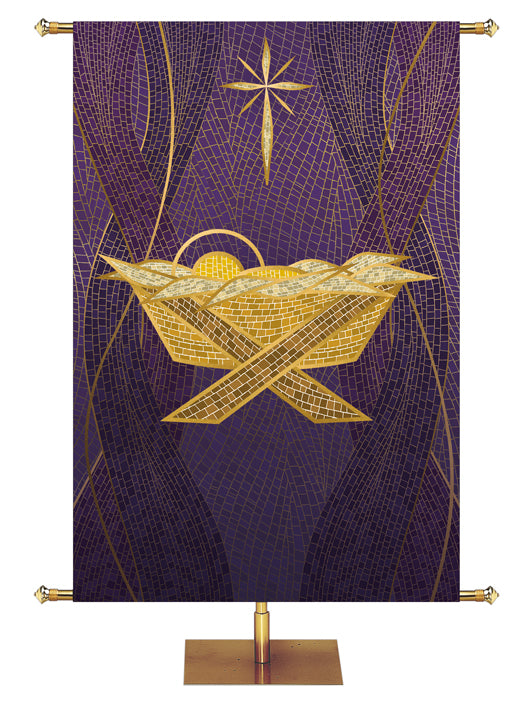 Custom Banner Christmas Mosaic A Savior Is Born