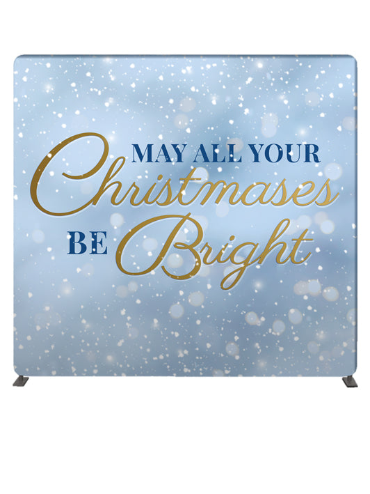 May All Your Christmases Be Bright 8' Backdrop With Tube Display Stand
