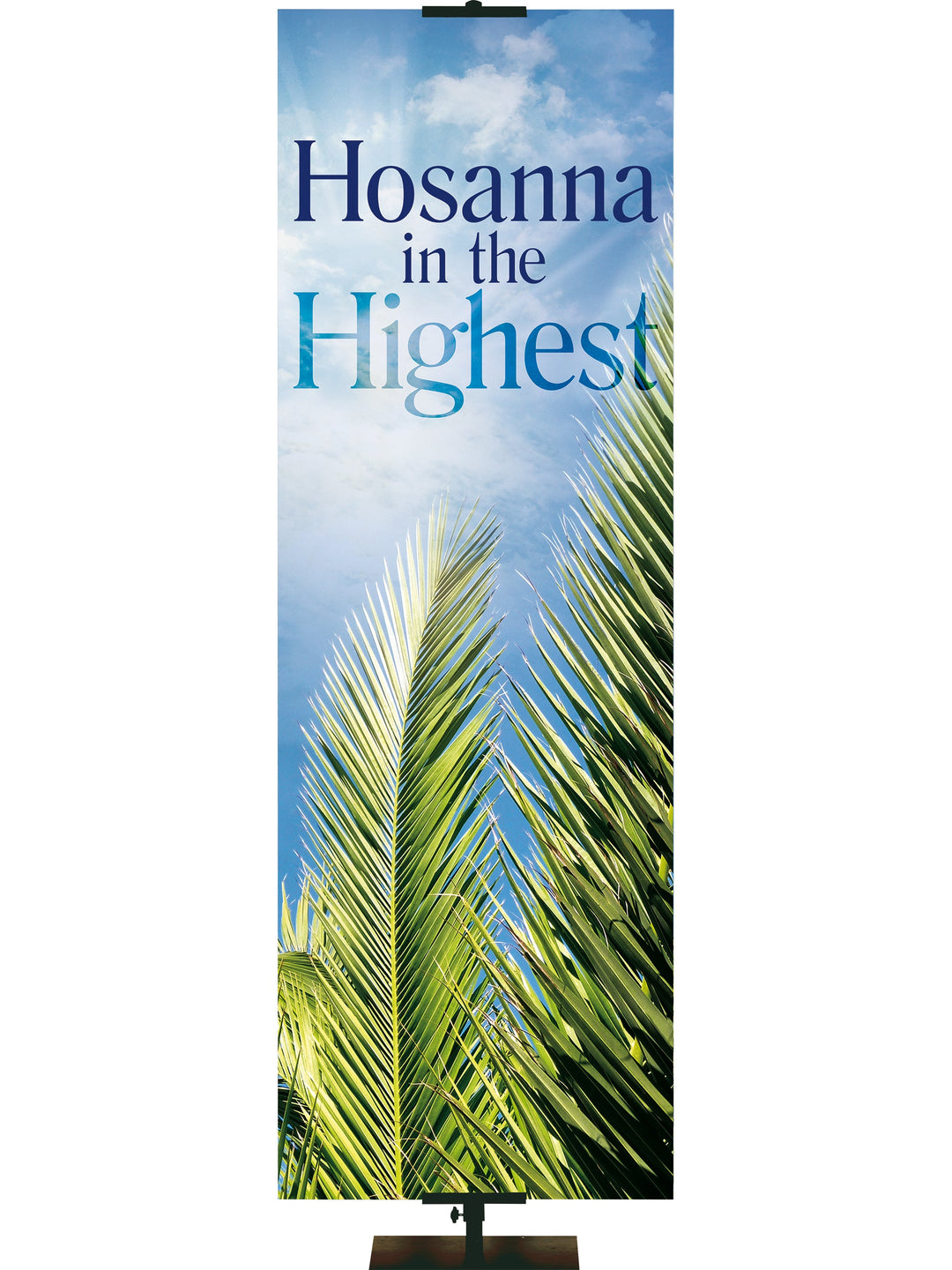Irregular Economical Promise of Easter Hosanna in the Highest Blue Sky (2 ft x 6 ft, Grommets)