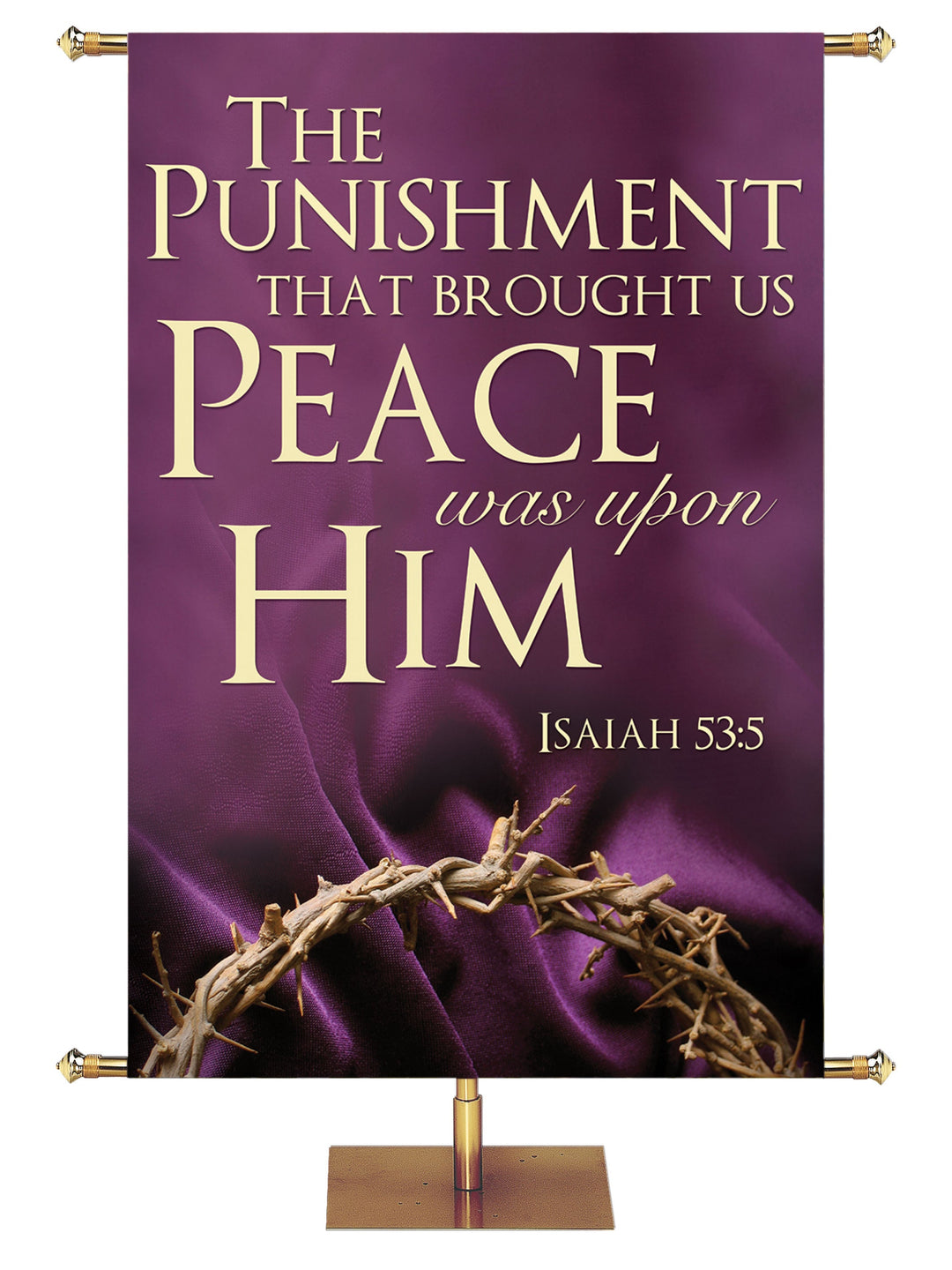  Overstock Contemporary Easter Peace Was Upon Him (4 ft x 6 ft, Pole Hems)