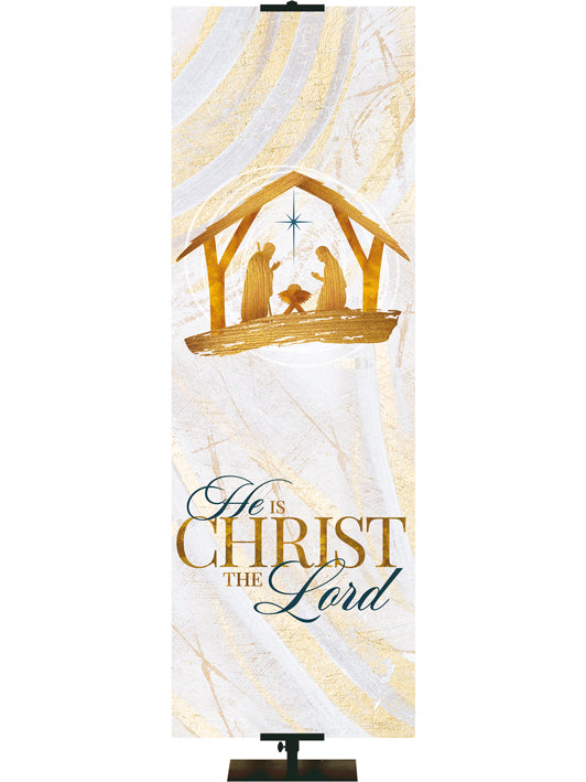  Overstock Echoes of Christmas He Is Christ The Lord (2 ft x 6 ft, Pole Hems)