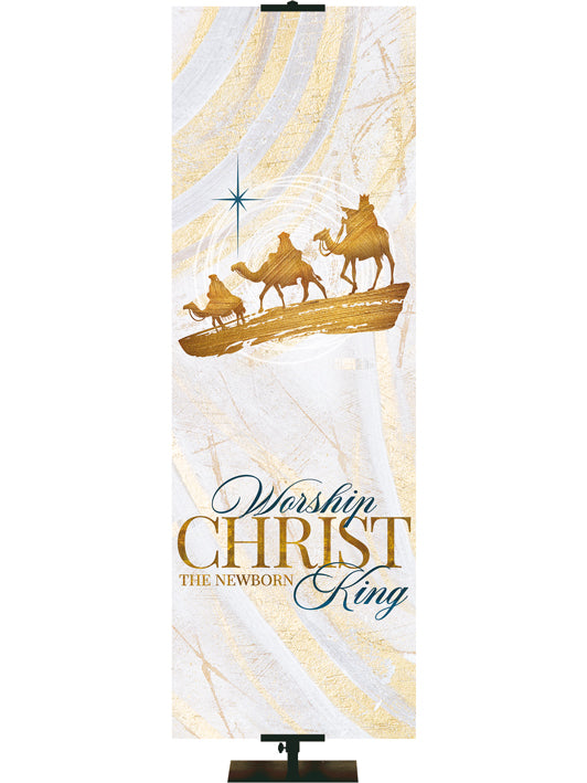 Worship Christ The Newborn King Echoes of Christmas Church Banner