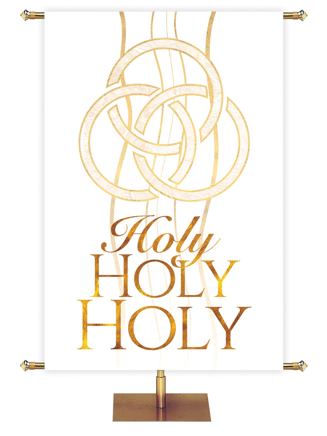 Experiencing God Symbols and Phrases Trinity, Holy Holy Holy Irregular Clearance Banner 3X5 White