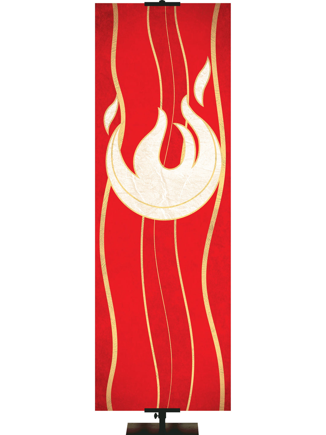 Overstock Experiencing God Symbols Flame (18 in x 5 ft, Red, Pole Hems)
