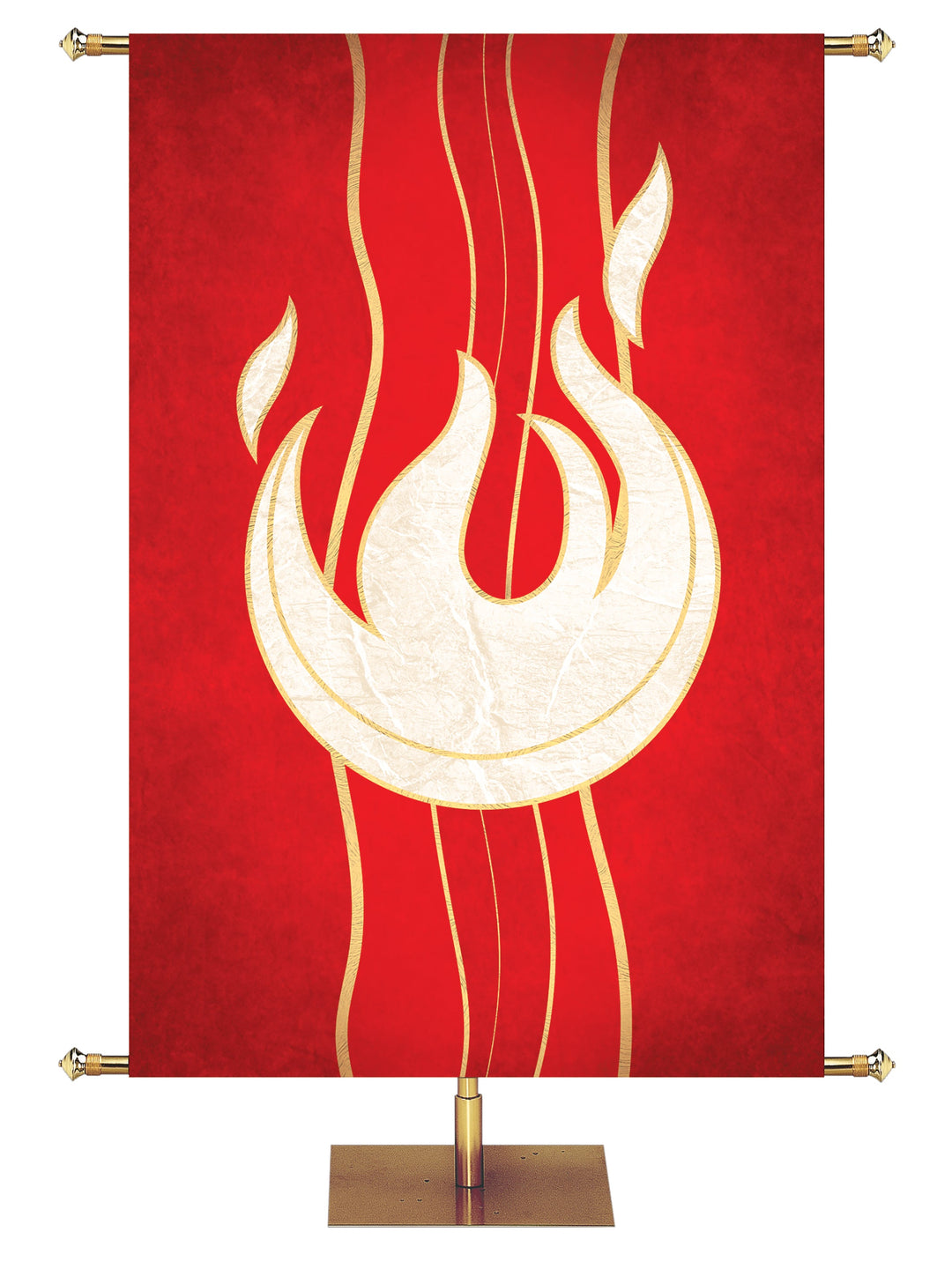  Overstock Experiencing God Symbols Flame (4 ft x 6 ft, Red, Pole Hems)