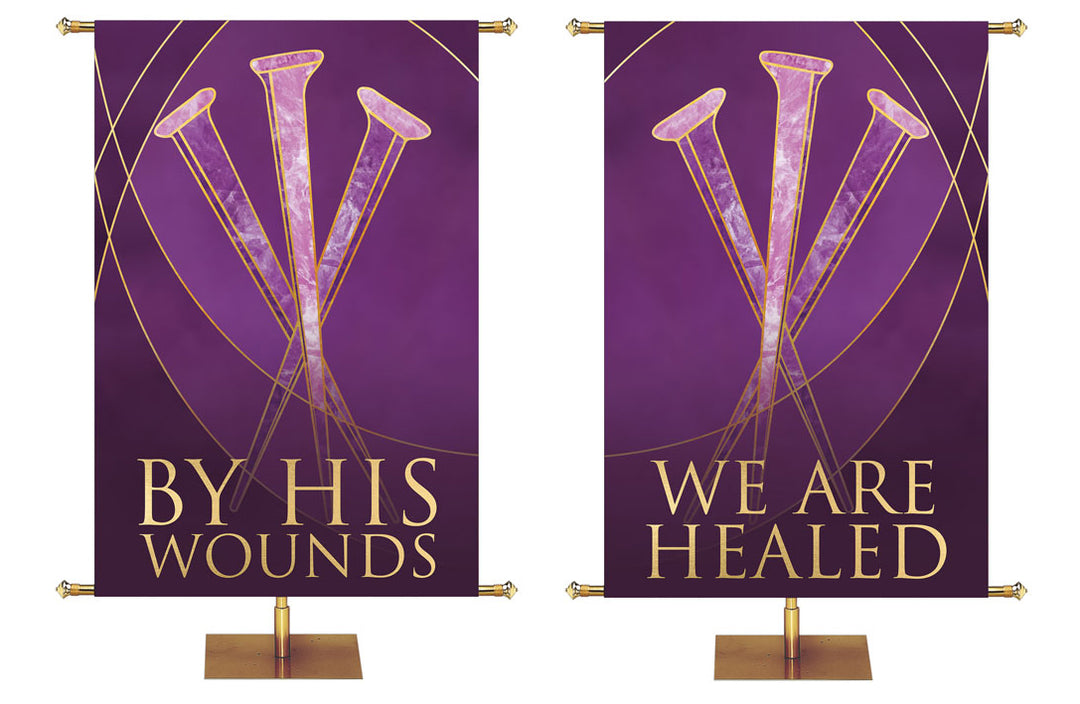 Easter Liturgy By His Wounds and We Are Healed in 4x6 ratio in Purple