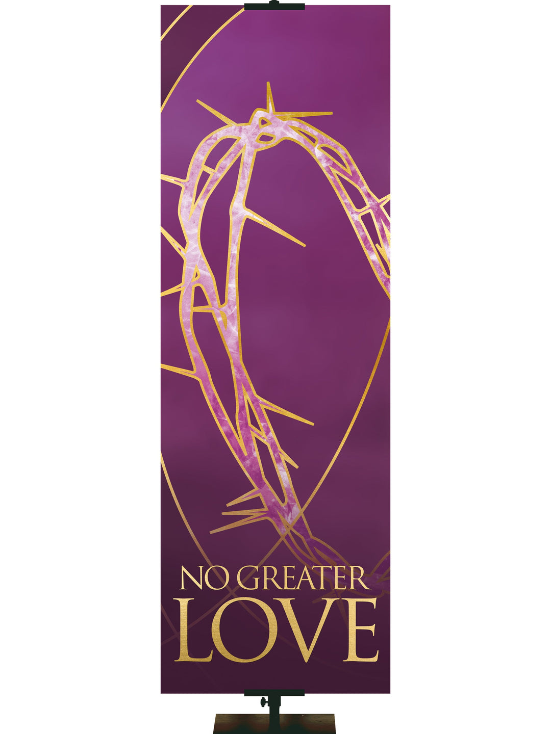 Overstock Easter Liturgy No Greater Love Overstock Clearance Banner 2X6 Purple
