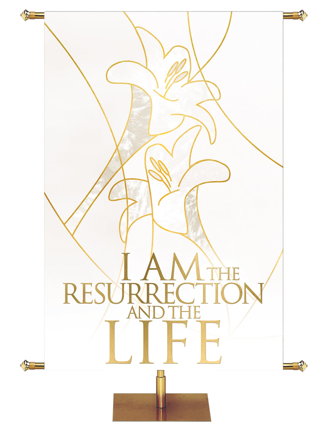 Easter Liturgy I Am The Resurrection Irregular Clearance Banner 3X5