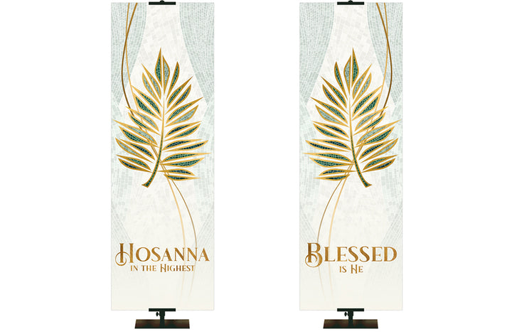 Easter Mosaic Blessed Is He and Hosanna In The Highest 2X6 Ratio