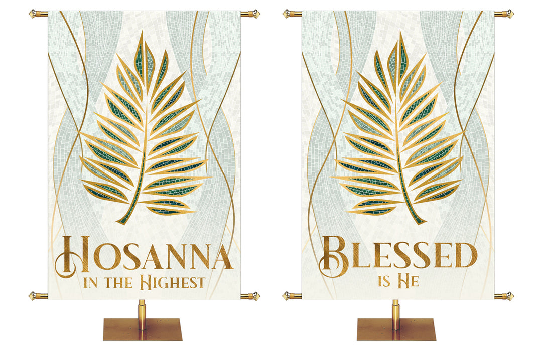 Easter Mosaic Blessed Is He and Hosanna In The Highest 4X6 Ratio