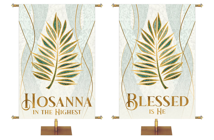 Easter Mosaic Blessed Is He and Hosanna In The Highest 4X6 Ratio