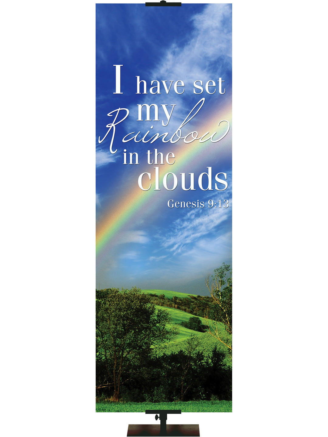  Overstock Expressions of Grace Rainbow in Clouds (3 ft x 9 ft, Pole Hems)