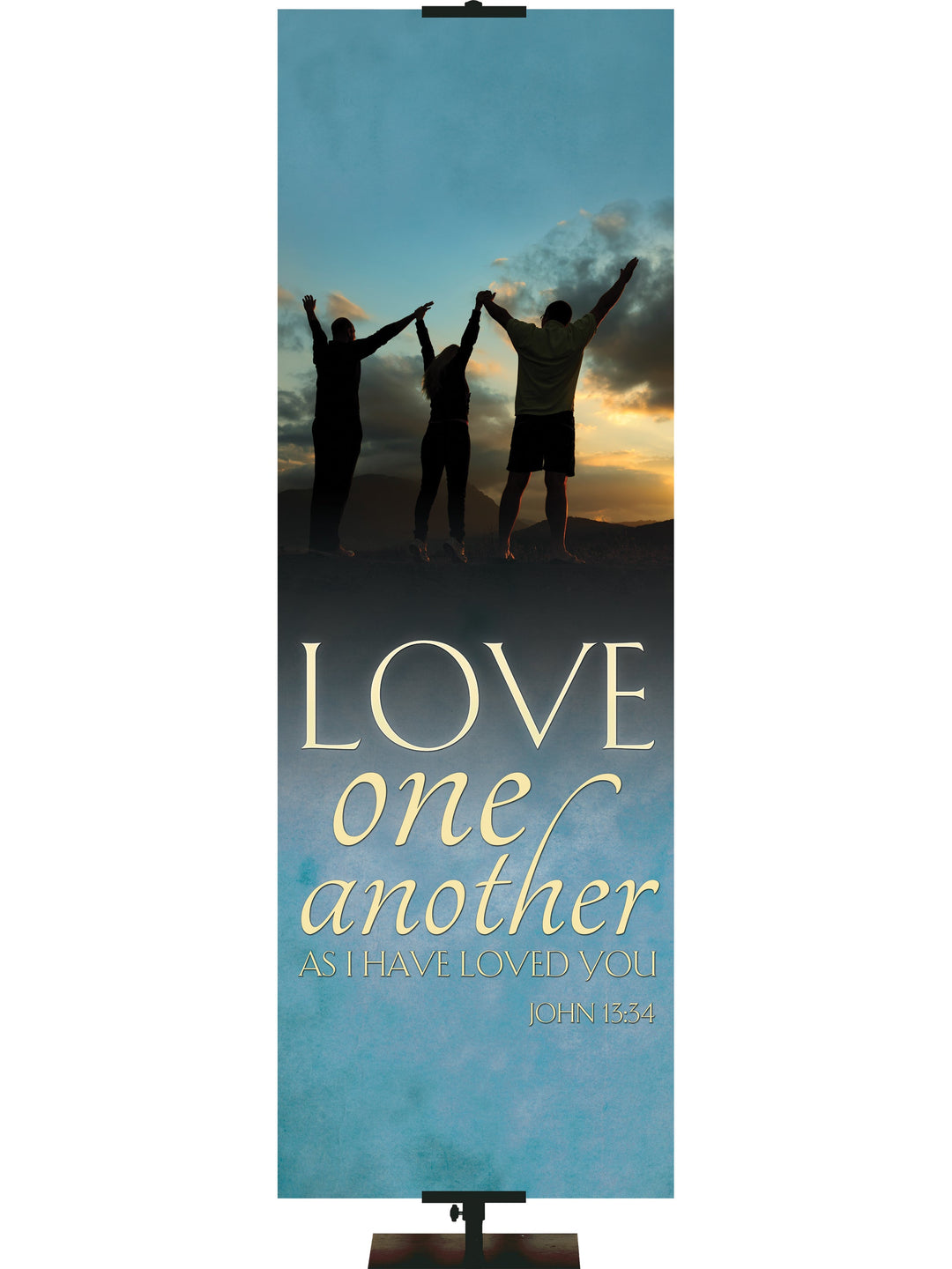 Irregular Expressions of Love Love One Another (18 in x 5 ft, Pole Hems)