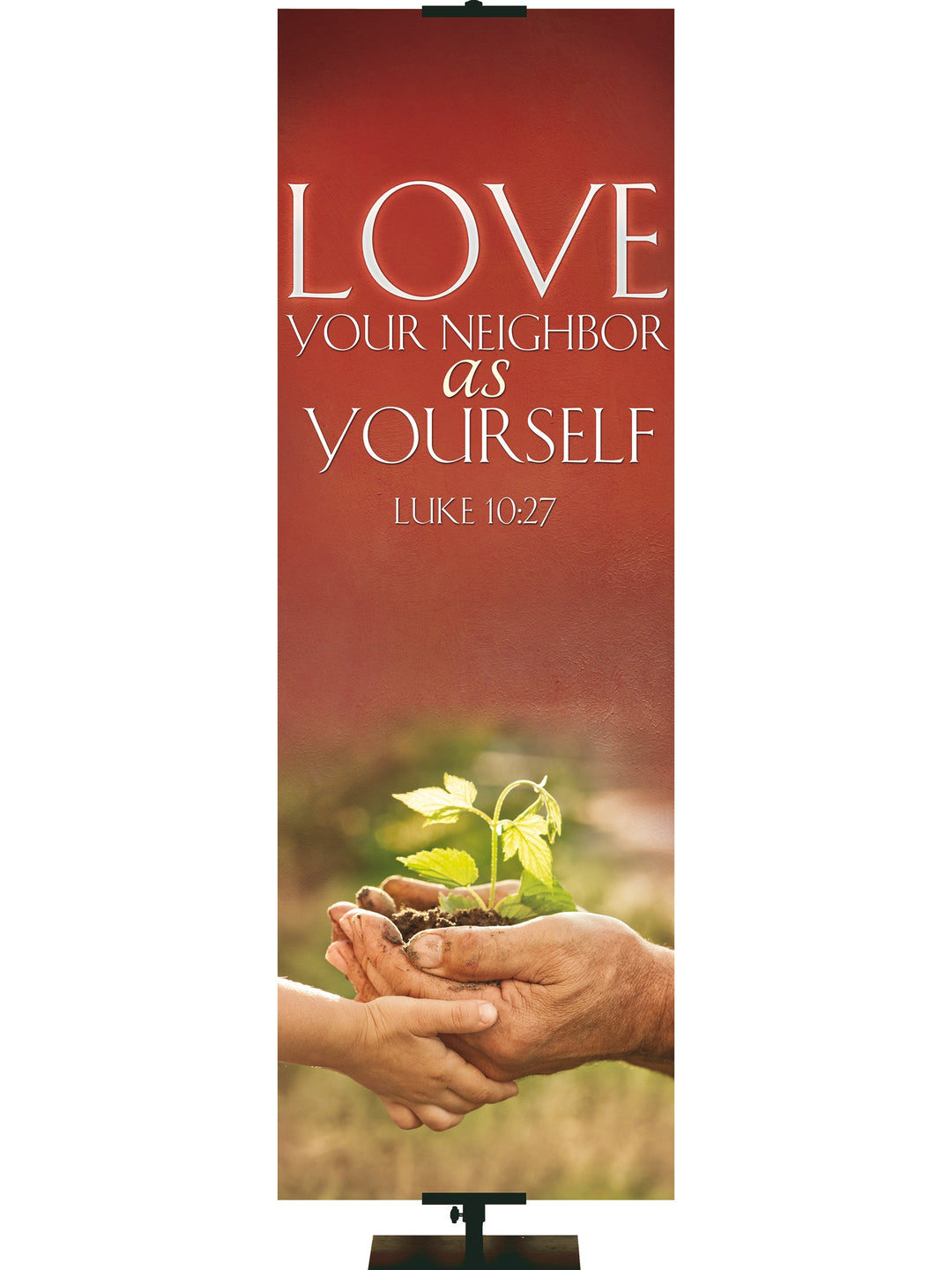 Irregular Expressions of Love Love Your Neighbor (18 in x 5 ft, Pole Hems)