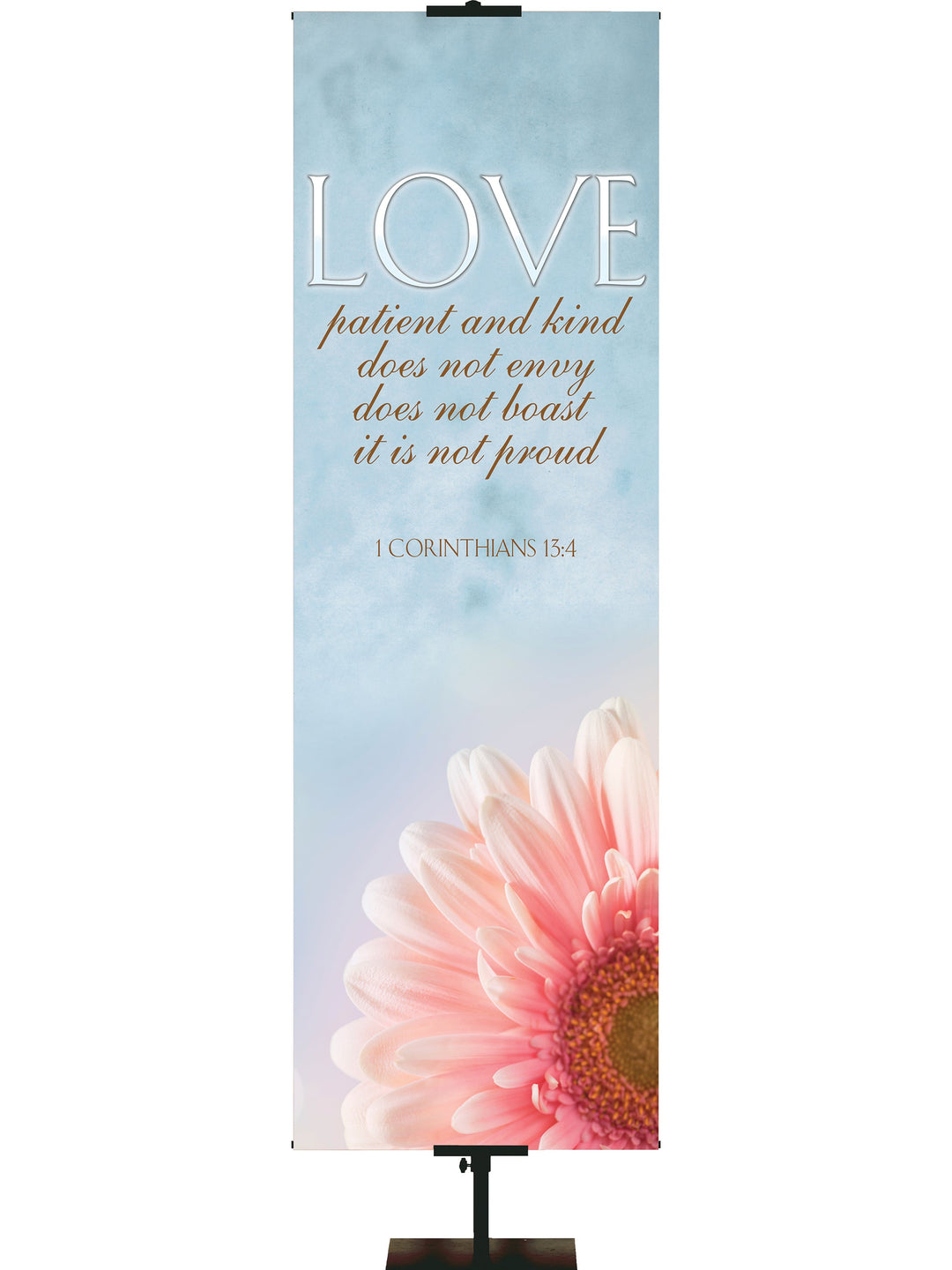 Irregular Expressions of Love Love, Patient, & Kind (18 in x 5 ft, Pole Hems)
