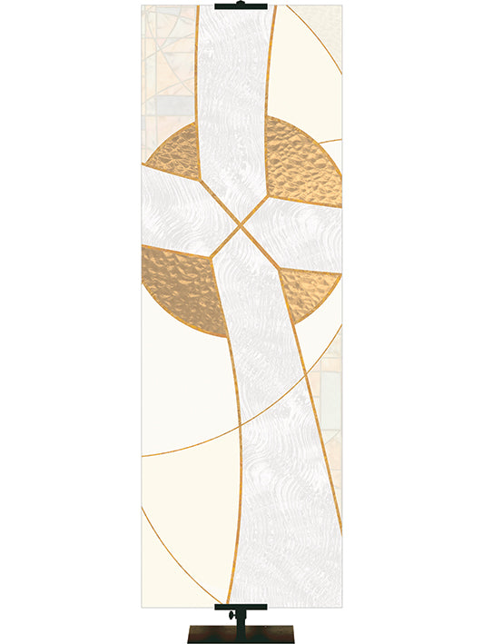 Church Banner Cross Left  format on White Expressions of Easter design