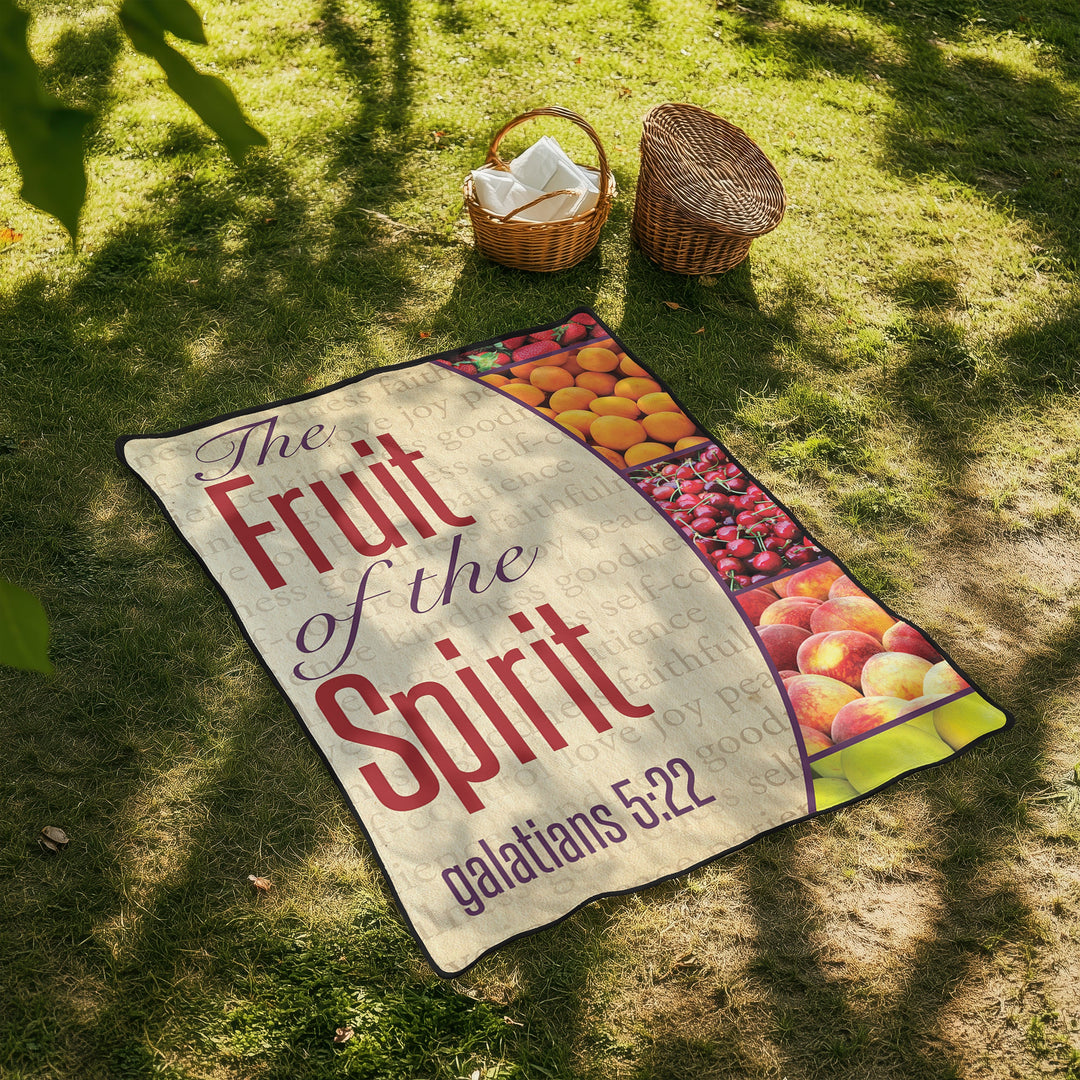 The Fruit of the Spirit Galatians 5:22 Picnic Faith Blanket