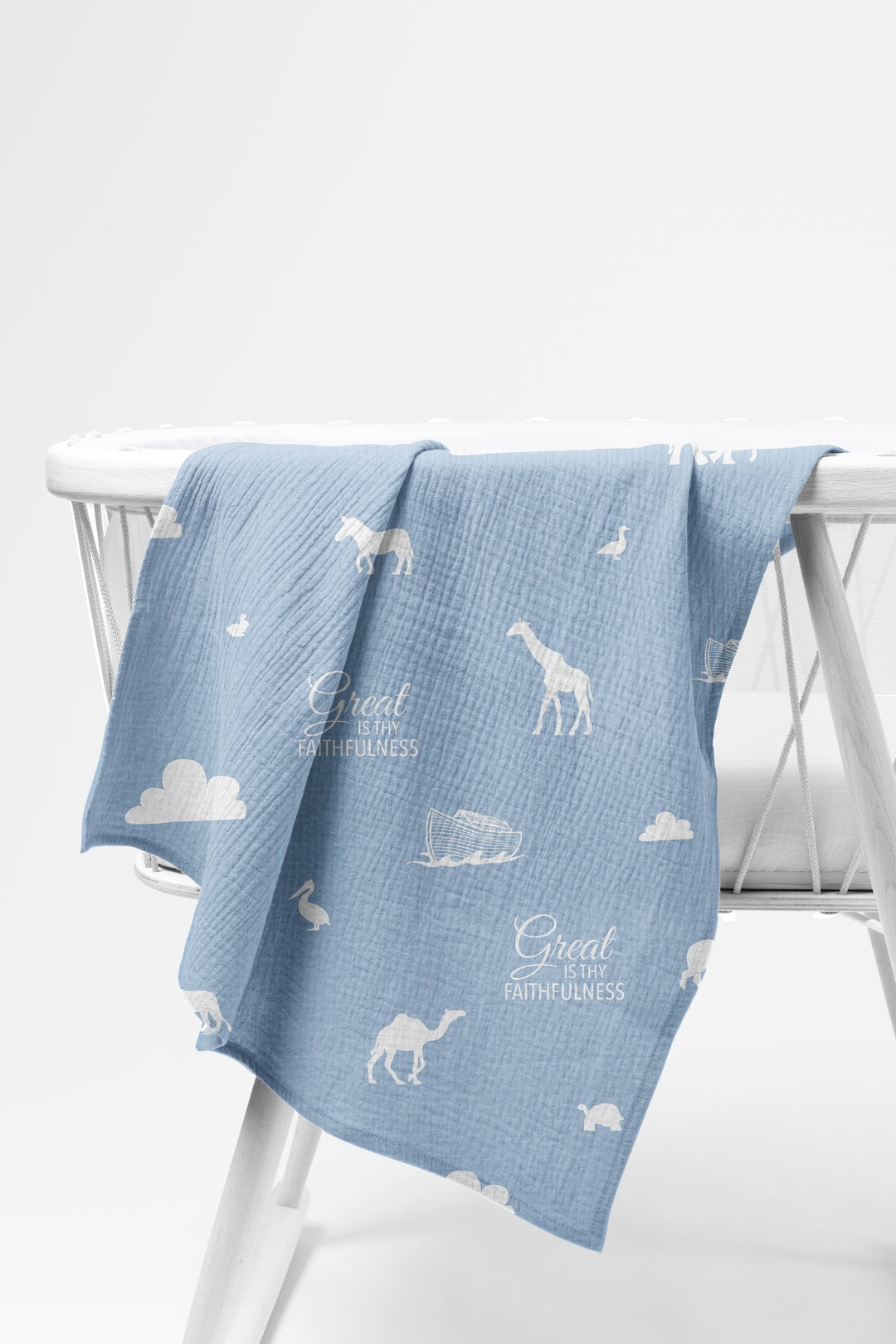 The Ark and The Animals Baby Swaddle Faith Blanket