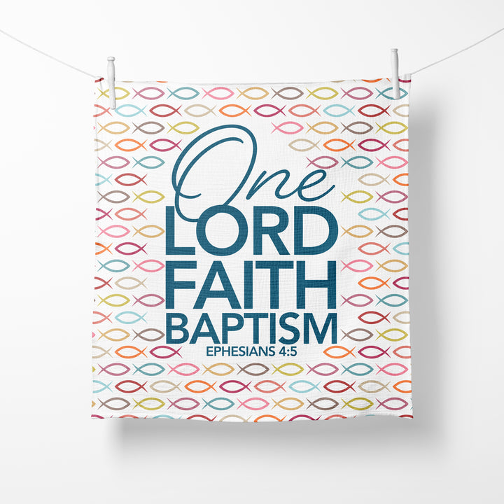 One Lord Faith Baptism Baby Swaddle Faith Blanket