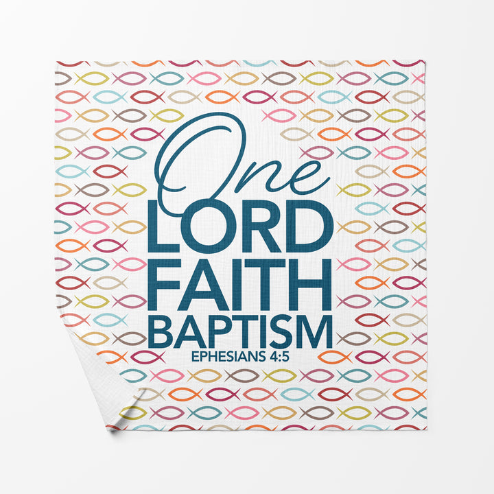 One Lord Faith Baptism Baby Swaddle Faith Blanket