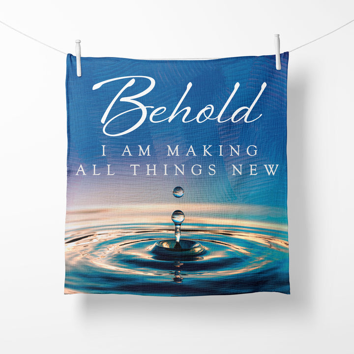 Making All Things New Baby Swaddle Faith Blanket