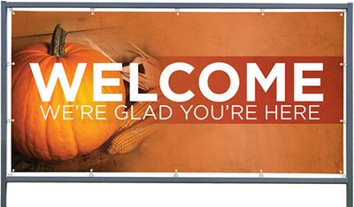 Custom Banner For Outdoor Banner Frame - Autumn Welcome