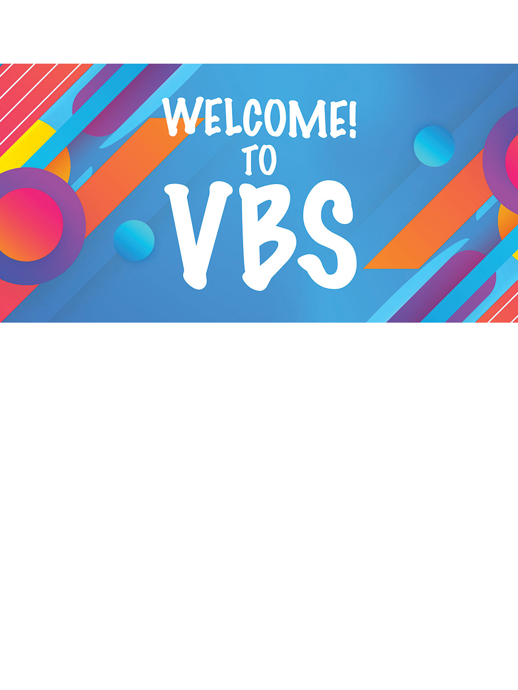 Welcome to VBS on abstract summer horizontal banner
