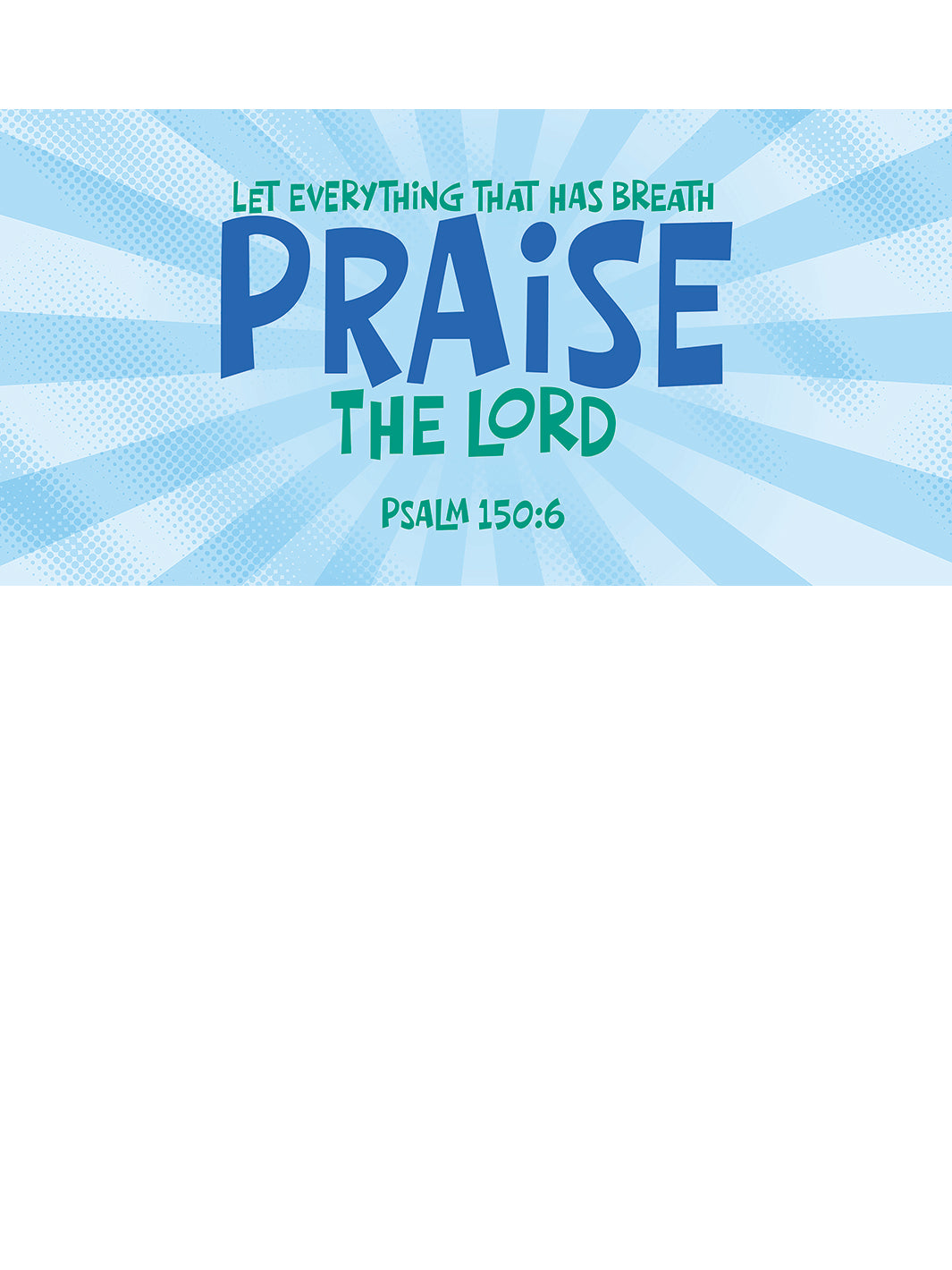 Praise the Lord on scripture burst horizontal banner