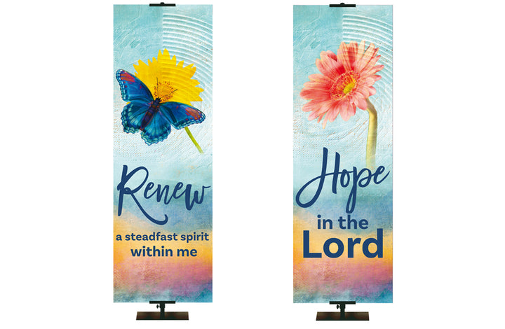 Buy One Get One Free Banner Offer - Joyous Spring - Hope In The Lord & Renew A Steadfast Spirit Within Me