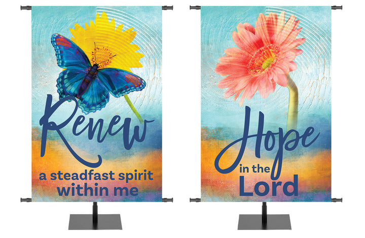 Buy One Get One Free Banner Offer - Joyous Spring - Hope In The Lord & Renew A Steadfast Spirit Within Me
