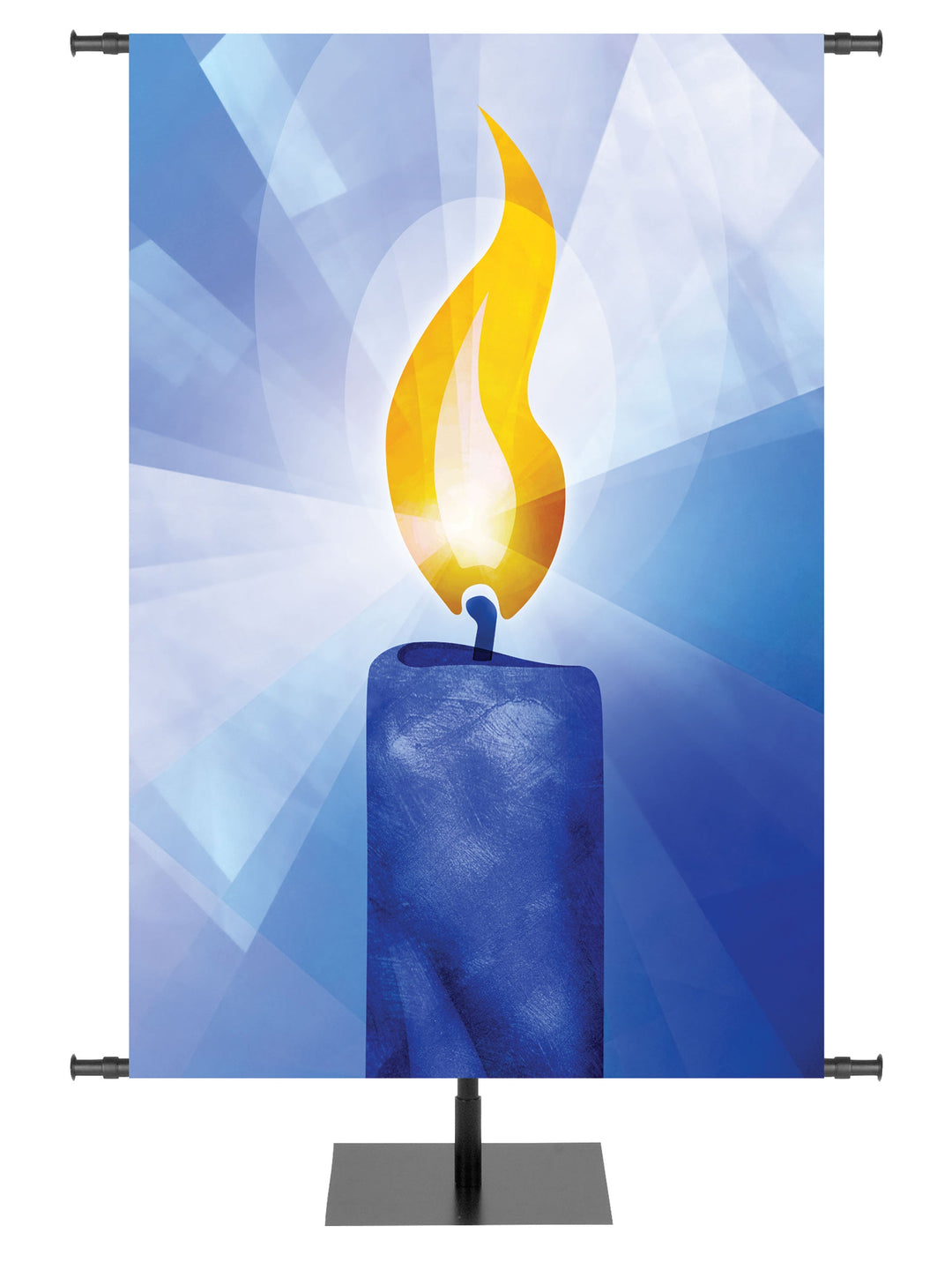  Irregular Symbols of the Liturgy Candle (3 ft x 5 ft, Blue, Pole Hems)