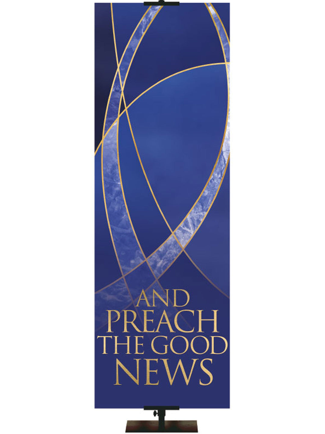 Overstock Colors of the Liturgy Fish - Preach The Good News (18 in x 5 ft, Pole Hems)