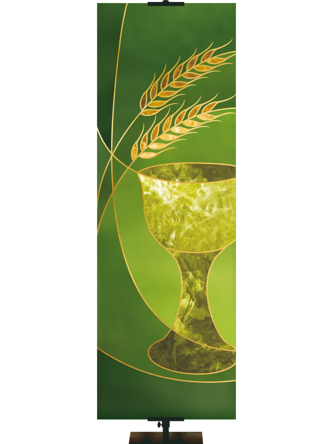 Colors of the Liturgy Communion Irregular Clearance Banner 2X6 Green