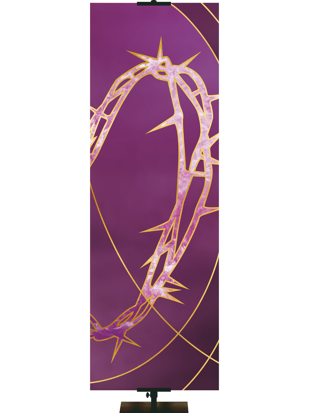 Colors of the Liturgy Crown of Thorns Overstock Clearance Banner 4X12 Purple