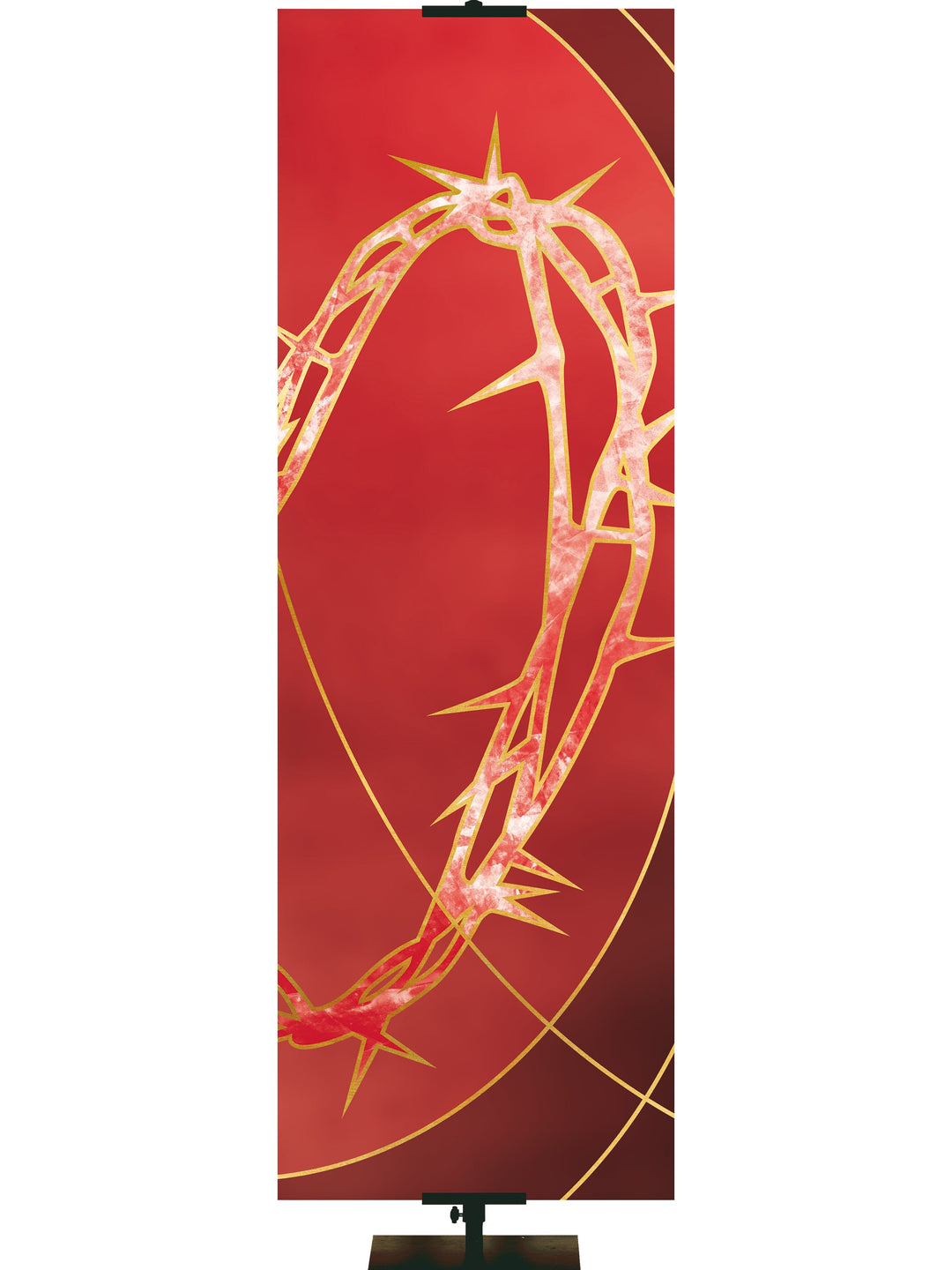 Overstock Colors of the Liturgy Crown of Thorns Overstock Clearance Banner 2X6 Red