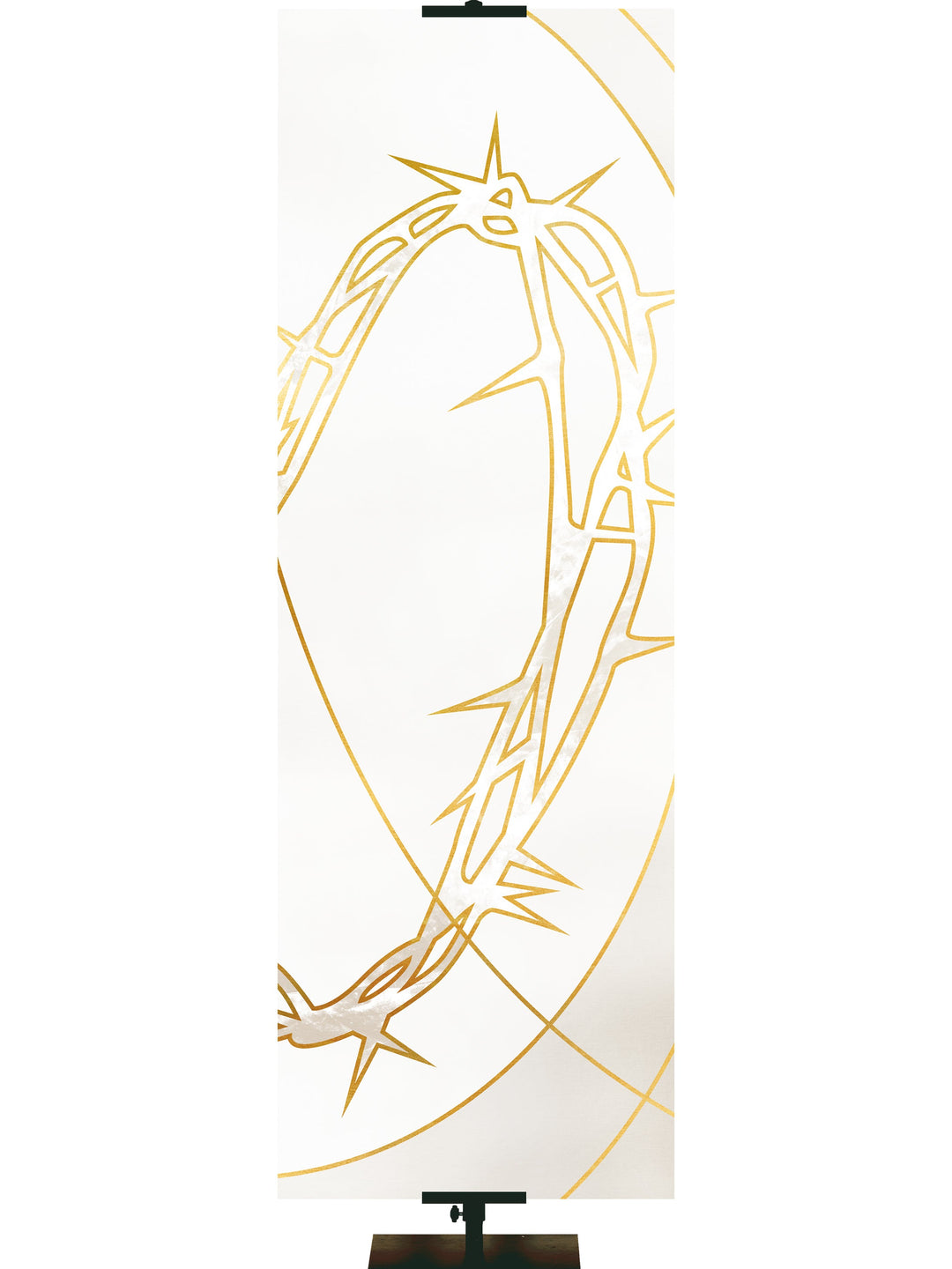 Overstock Colors of the Liturgy Crown of Thorns (2 ft x 6 ft, White, Pole Hems)
