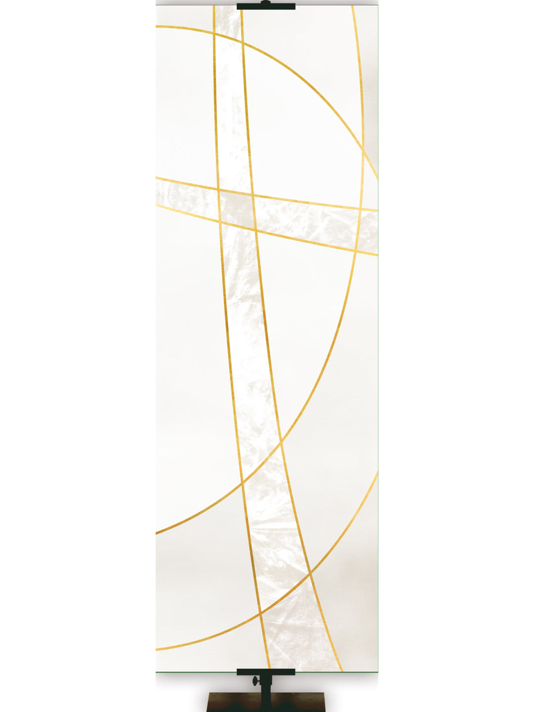 Overstock Colors of the Liturgy Cross, 2 ft x 6 ft, White, Pole Hems