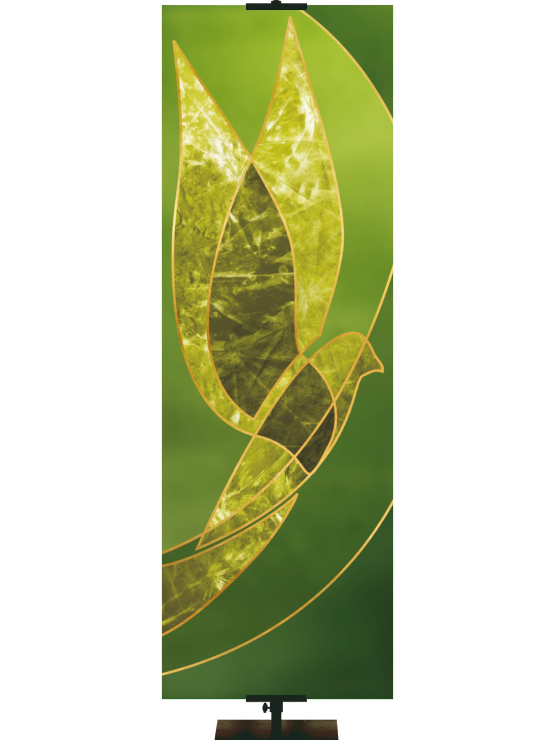Overstock Colors of the Liturgy Dove, 2 ft x 6 ft, Green, Grommets