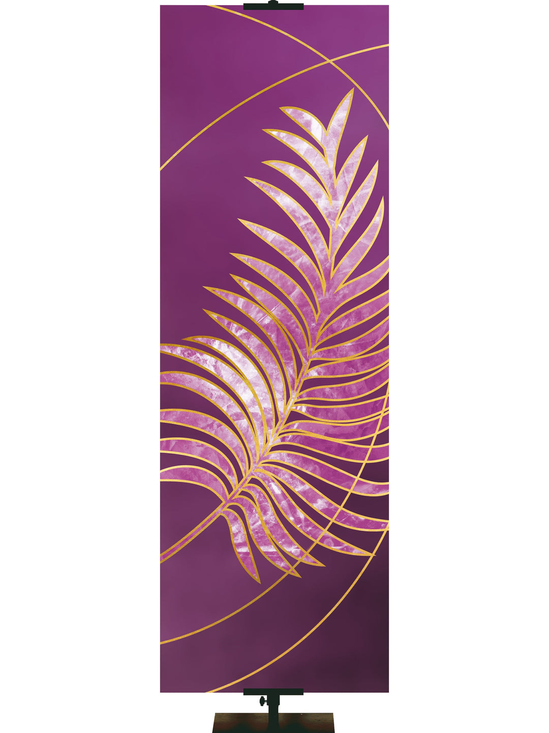 Colors of the Liturgy Palm Leaf Irregular Clearance Banner 4X12 Purple
