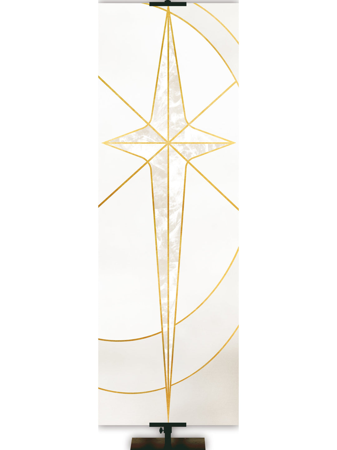 Colors of the Liturgy Star Irregular Clearance Banner 4X12 White