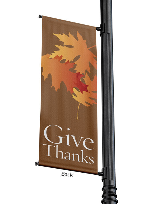 Light Pole Banner Give Thanks