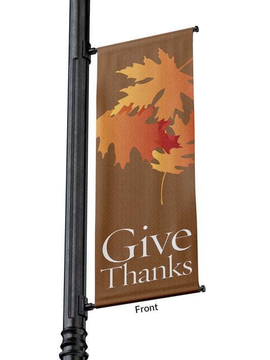 Light Pole Banner Give Thanks