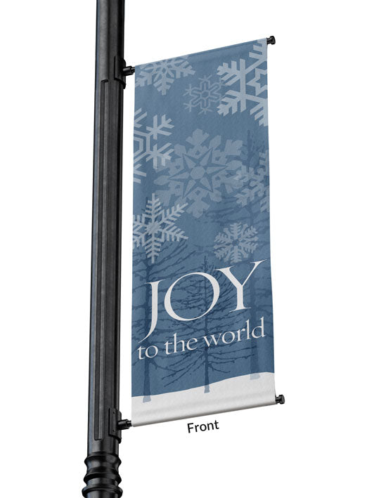 Overstock Light Pole Banner Joy to the World