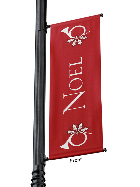 Banner de poste de luz de Navidad